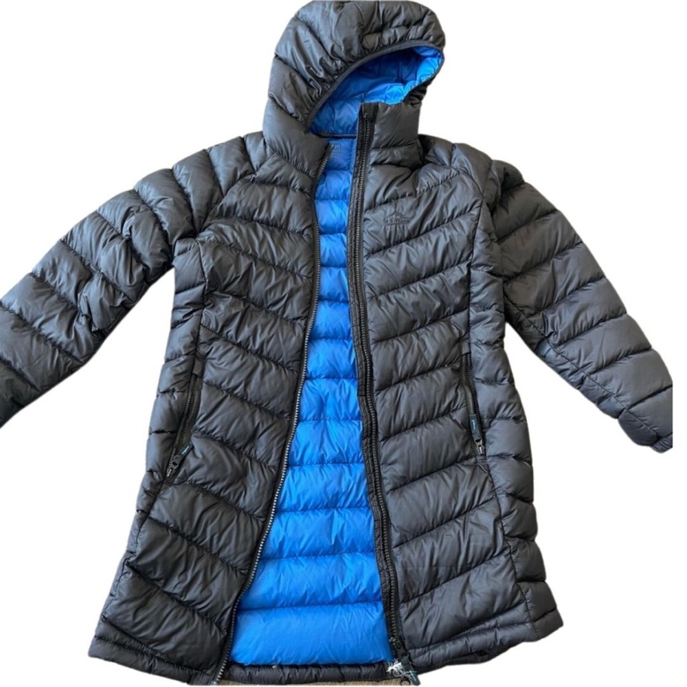 L.L. Bean Ultralight 650 Black Hooded Down Coat